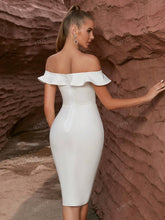 ADYCE 1pc Ruffle Ruffled Backless Bodycon Bandage Cocktail Party Dress For Women